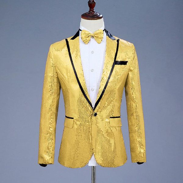 men's suits & blazers mens shiny sequins suit blazer jacket men party wedding banquet dj singer stage costume homme lapel one button wi, White;black
men's suits & blazers mens shiny sequins suit blazer jacket men party wedding banquet dj singer stage costume homme lapel one button wi, White;black