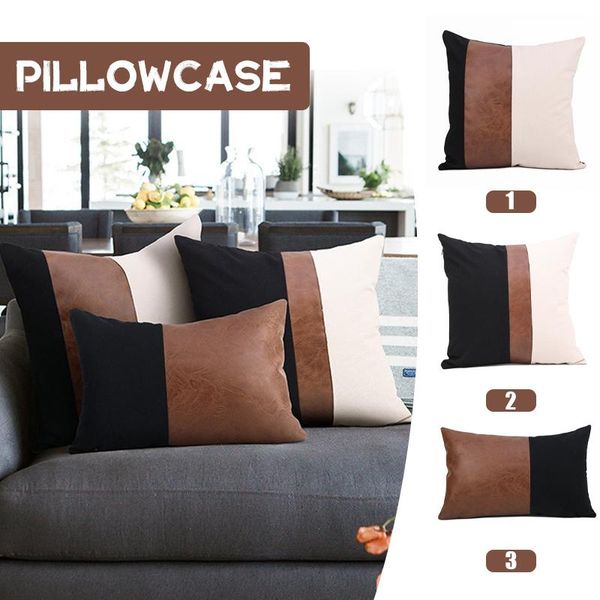 pillow case nordic pu leather canvas patchwork square cushion cover decorative pillows indoor home room seat sofa car pillowcase
pillow case nordic pu leather canvas patchwork square cushion cover decorative pillows indoor home room seat sofa car pillowcase