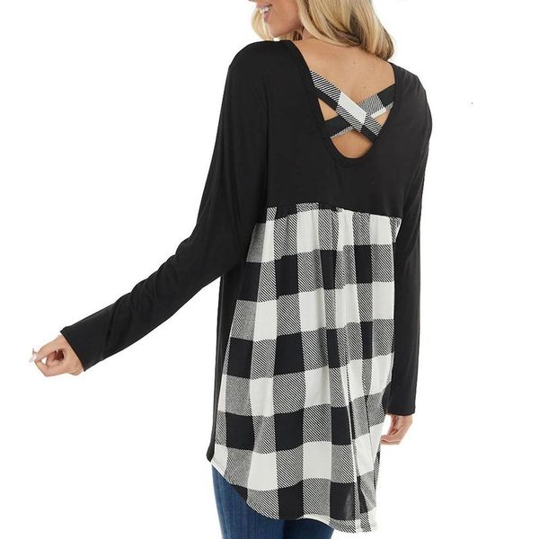 sale40 # on damesmode casual herfst winter around the neck holder plaid stiksels long mouw t-shirts foot pain overside, White
sale40 # on damesmode casual herfst winter around the neck holder plaid stiksels long mouw t-shirts foot pain overside, White