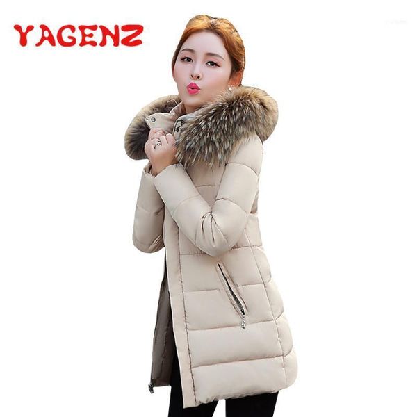 women's down & parkas yagenz long parka outwear winter jacket women hooded coat fur collar plus size female thicken cotton-padded 1701, Black
women's down & parkas yagenz long parka outwear winter jacket women hooded coat fur collar plus size female thicken cotton-padded 1701, Black
