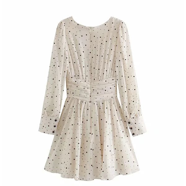 new autumn dress woman polka dot mini dress long sleeve v-neckline zip fastening white womens dresses casual loose vestidos, Black;gray
new autumn dress woman polka dot mini dress long sleeve v-neckline zip fastening white womens dresses casual loose vestidos, Black;gray