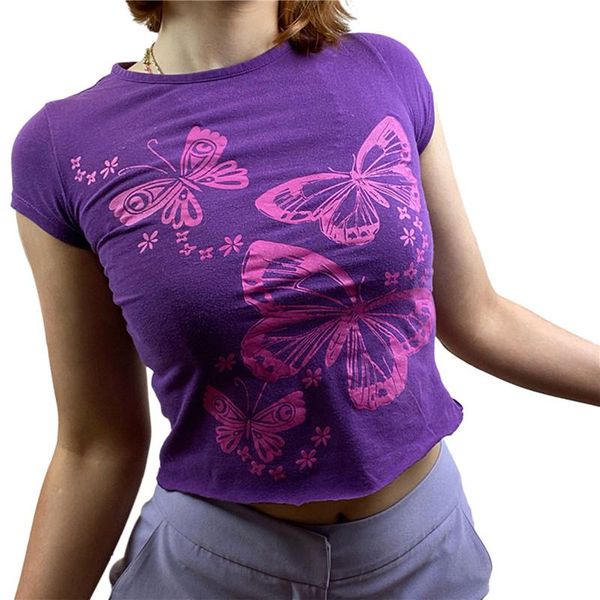 women's t-shirt xingqing butterfly floral print crew neck crop short sleeves lim fit t-shirts summer harajuku tee streetwear, White
women's t-shirt xingqing butterfly floral print crew neck crop short sleeves lim fit t-shirts summer harajuku tee streetwear, White