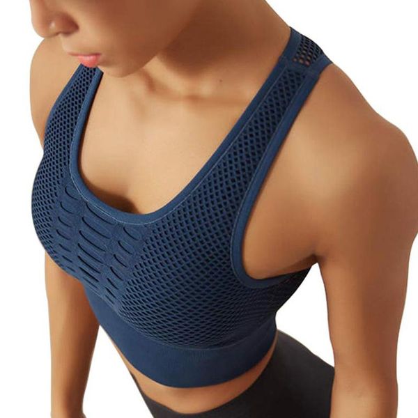 gym clothing women sports bra mesh brathable push up female fitness underwear seamless running yoga, White;black
gym clothing women sports bra mesh brathable push up female fitness underwear seamless running yoga, White;black