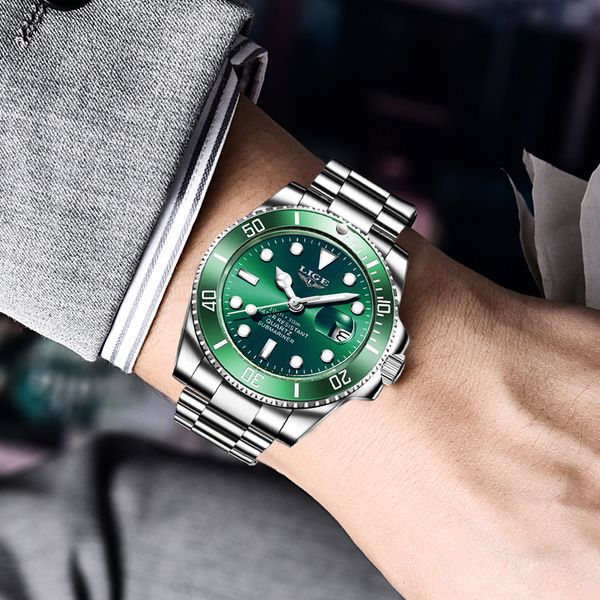 lige 2021 mens luxury business fashion 30atm waterproof automatic date clock sports watch luminous quartz watch relogio masculino, Slivery;brown
lige 2021 mens luxury business fashion 30atm waterproof automatic date clock sports watch luminous quartz watch relogio masculino, Slivery;brown