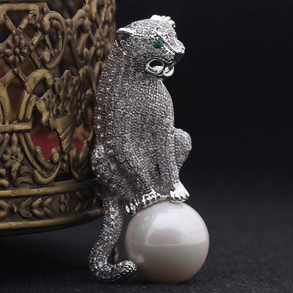 pins, brooches donia jewelry men's leopard animal brooch perfect cubic zircon copper scarf pin delicate pearl weddingaccess, Gray
pins, brooches donia jewelry men's leopard animal brooch perfect cubic zircon copper scarf pin delicate pearl weddingaccess, Gray