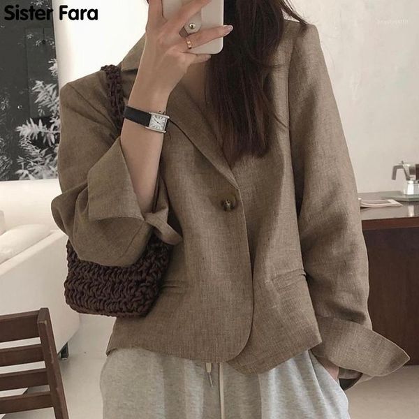 women's suits & blazers sister fara autumn long sleeve short female solid notched single button loose jacket spring elegant ladies casu, White;black
women's suits & blazers sister fara autumn long sleeve short female solid notched single button loose jacket spring elegant ladies casu, White;black