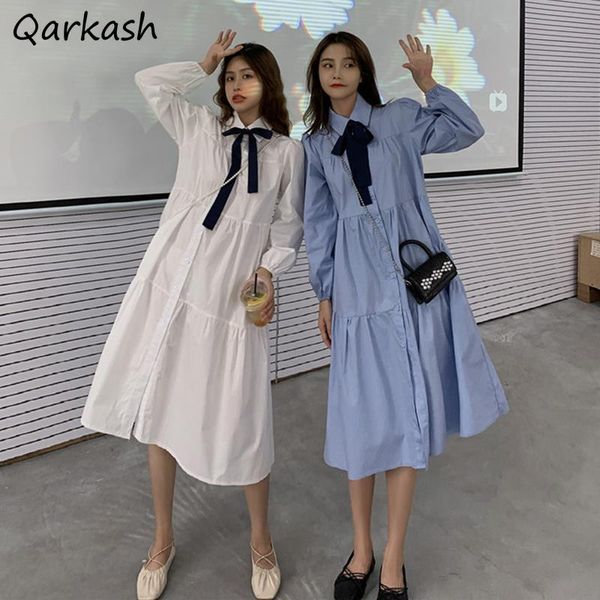 casual dresses dress women students simple solid color korean preppy style clothing single breasted turn-down collar elegant office bandage, Black;gray
casual dresses dress women students simple solid color korean preppy style clothing single breasted turn-down collar elegant office bandage, Black;gray