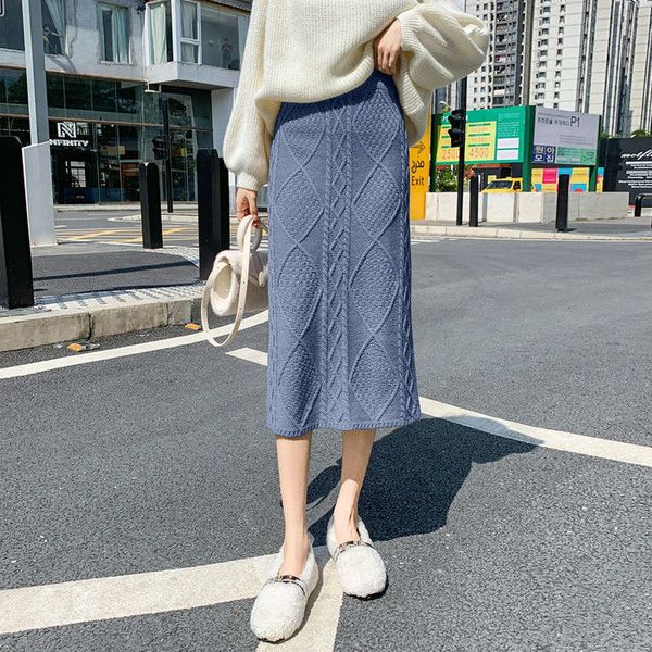 women 2021 autumn winter clothing new fashion female slim elastic waist knitting skirt elegant chic twist skirts jupe femme a462c77r, Black
women 2021 autumn winter clothing new fashion female slim elastic waist knitting skirt elegant chic twist skirts jupe femme a462c77r, Black