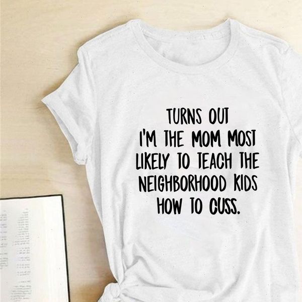 turns out im the mom most likely to teach printed t shirts women summer shirts for women loose crew neck harajuku top, White
turns out im the mom most likely to teach printed t shirts women summer shirts for women loose crew neck harajuku top, White