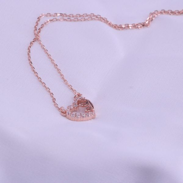love diamond crown necklace, Silver