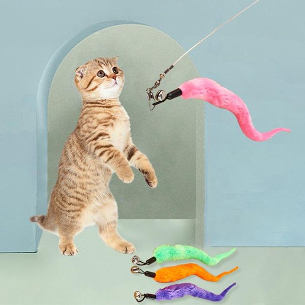 cat toys teaser wand rod chase replacement refill plush colorful worms pet interactive training playing stick supplies
cat toys teaser wand rod chase replacement refill plush colorful worms pet interactive training playing stick supplies