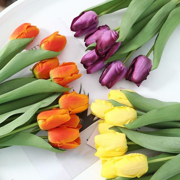 decorative flowers & wreaths 1pc plastic silk tulip artificial flower real touch fake bouquet for wedding decoration home garden decor
decorative flowers & wreaths 1pc plastic silk tulip artificial flower real touch fake bouquet for wedding decoration home garden decor
