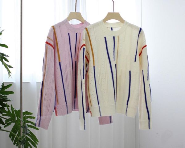 women's sweaters ladies 2021 fashion long sleeve casual line cashmere sweater 1121, White;black
women's sweaters ladies 2021 fashion long sleeve casual line cashmere sweater 1121, White;black