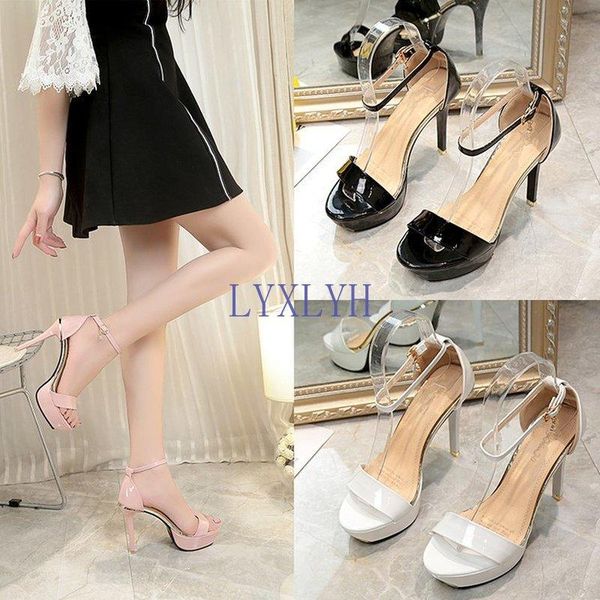 2021 new 11cm summer new night show high heels slim high heel waterproof platform all-match open-toed sandals women, Black
2021 new 11cm summer new night show high heels slim high heel waterproof platform all-match open-toed sandals women, Black