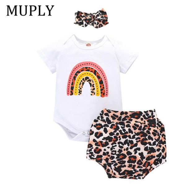 clothing sets infant born baby summer outfit girls short sleeve round neck rainbow print romper+leopard shorts and headband set, White
clothing sets infant born baby summer outfit girls short sleeve round neck rainbow print romper+leopard shorts and headband set, White