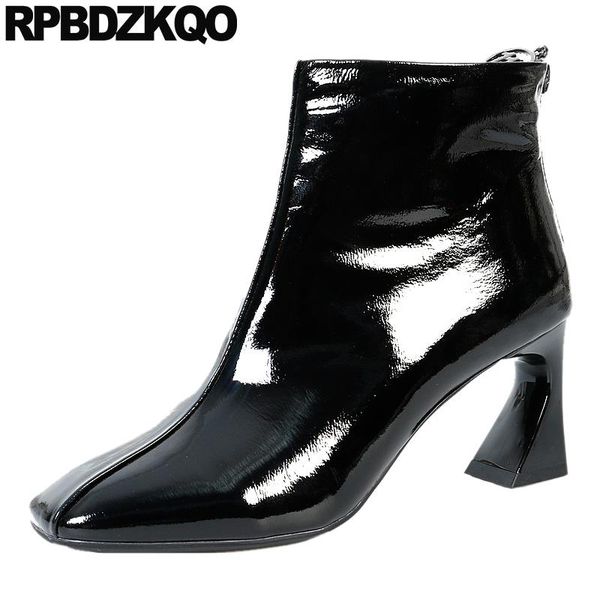 boots waterproof zipper square toe shoes women winter 2021 booties short fur chunky patent leather brand ankle high heel autumn, Black
boots waterproof zipper square toe shoes women winter 2021 booties short fur chunky patent leather brand ankle high heel autumn, Black