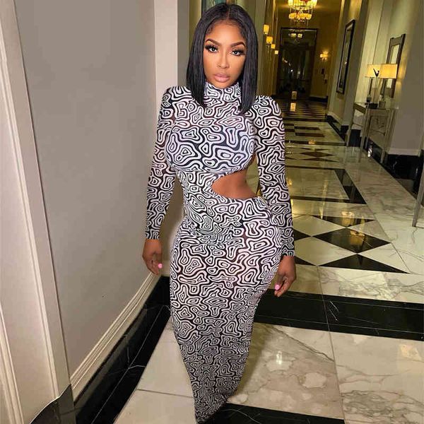 ladies printed waist hollowed out long sleeve high neck fashion nightclub dress, Black;gray
ladies printed waist hollowed out long sleeve high neck fashion nightclub dress, Black;gray