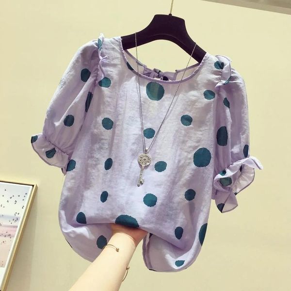women's blouses & shirts short shirt 2021 spring and summer fashion western style blouse round neck chiffon casual, White
women's blouses & shirts short shirt 2021 spring and summer fashion western style blouse round neck chiffon casual, White