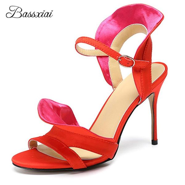luxury satin ankle strap ruffles sandals women 10cm high heels open toe summer sandalias party runway shoes, Black
luxury satin ankle strap ruffles sandals women 10cm high heels open toe summer sandalias party runway shoes, Black