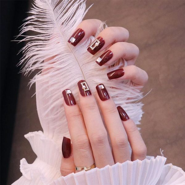 false nails 24pcs red diamonds wear long paragraph fashion manicure patch save time wearable nail to, Red;gold
false nails 24pcs red diamonds wear long paragraph fashion manicure patch save time wearable nail to, Red;gold