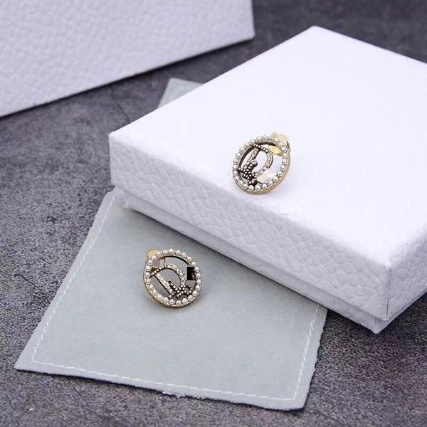 design jewelry new fashion pearl earrings for 20 years 756j, Golden