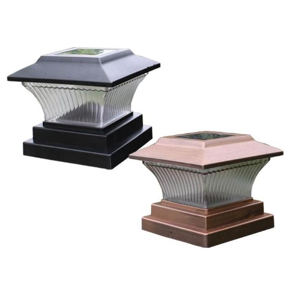 solar lamps power led pillar lamp outdoor garden fence yard post cap lights