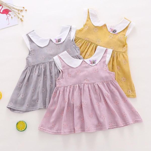 girl's dresses summer baby girls cotton sleeveless doll collar floral print princess party kids sundress infant dress vestido infantil, Red;yellow
girl's dresses summer baby girls cotton sleeveless doll collar floral print princess party kids sundress infant dress vestido infantil, Red;yellow