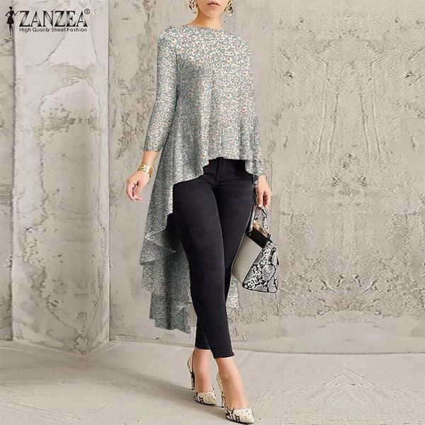 women's blouses & shirts zanzea vintage women summer blouse casual floral printed long female high low blusas tunic sleeve asymmetrica, White
women's blouses & shirts zanzea vintage women summer blouse casual floral printed long female high low blusas tunic sleeve asymmetrica, White