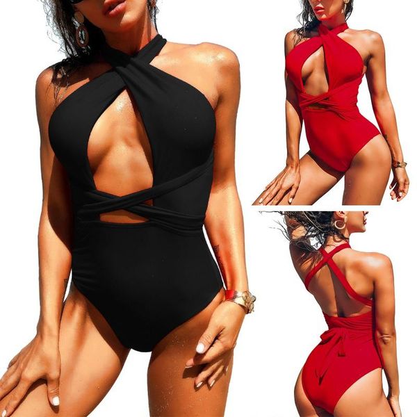 one-piece suits women's swimwear burst hollow out european and american solid color cross swimsuit
one-piece suits women's swimwear burst hollow out european and american solid color cross swimsuit