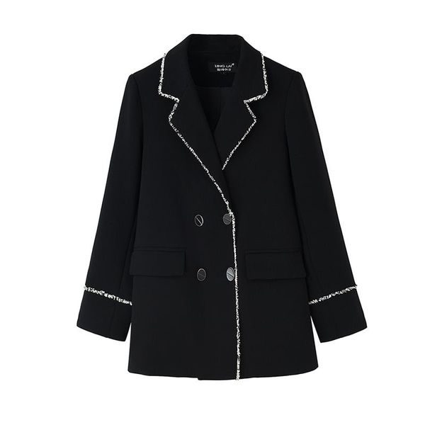 women's suits & blazers 2021 spring autumn black women suit blazer female casual net red double-breasted long-sleeved lady clothing coa, White;black
women's suits & blazers 2021 spring autumn black women suit blazer female casual net red double-breasted long-sleeved lady clothing coa, White;black