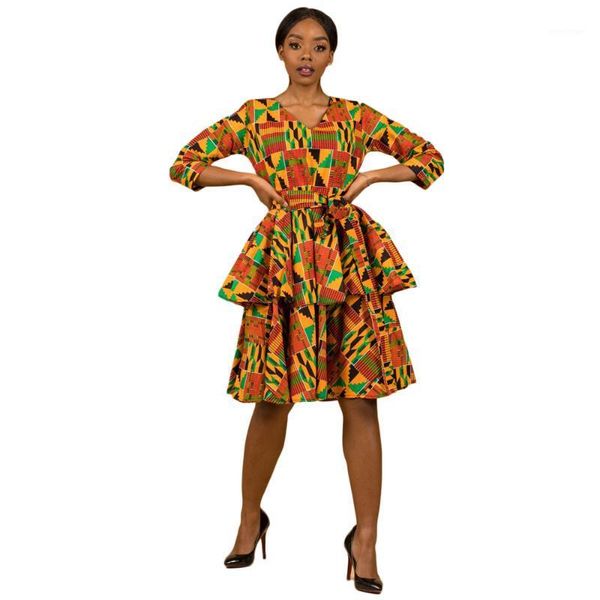 with belt cake shape dress women vintage african style clothing 2021 birthday wedding banquet dresses summer beach outfits casual, Black;gray
with belt cake shape dress women vintage african style clothing 2021 birthday wedding banquet dresses summer beach outfits casual, Black;gray