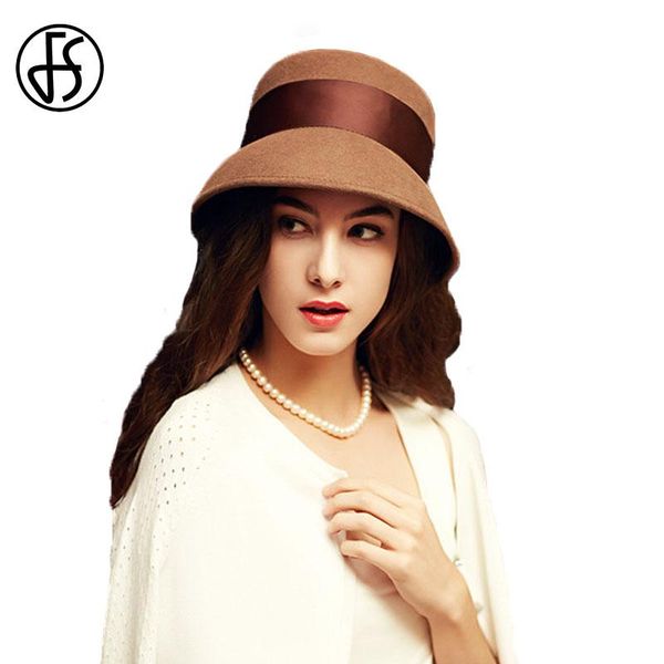 stingy brim hats fs winter hat for women 100% wool cloche vintage wide felt fedora brown lady elegant round bowknot chapeu feminino, Blue;gray
stingy brim hats fs winter hat for women 100% wool cloche vintage wide felt fedora brown lady elegant round bowknot chapeu feminino, Blue;gray