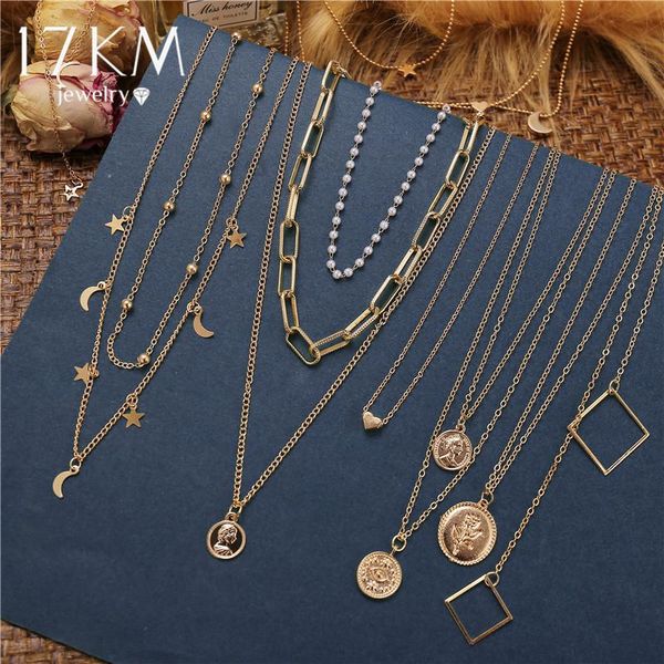 pendant necklaces 17km fashion gold moon star coin necklace for women bijoux heart choker long pendants 2021 geometric vintage jewelry, Silver
pendant necklaces 17km fashion gold moon star coin necklace for women bijoux heart choker long pendants 2021 geometric vintage jewelry, Silver