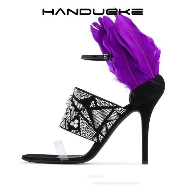 2021 summer purple feather sandals women stiletto high heels leather party wedding shoes women sandalias de las mujeres, Black
2021 summer purple feather sandals women stiletto high heels leather party wedding shoes women sandalias de las mujeres, Black