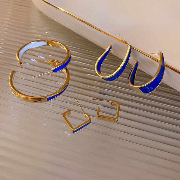 hoop & huggie minar multilple fashion blue enamel c shape earring for women mujer minimalist gold color alloy geometric open jewellery, Golden;silver
hoop & huggie minar multilple fashion blue enamel c shape earring for women mujer minimalist gold color alloy geometric open jewellery, Golden;silver