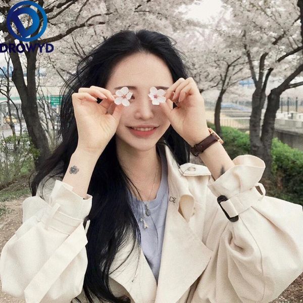 women's trench coats fashion 2021 autumn casual white double breasted sashes simple classic long coat with belt chic female windbreaker, Tan;black
women's trench coats fashion 2021 autumn casual white double breasted sashes simple classic long coat with belt chic female windbreaker, Tan;black