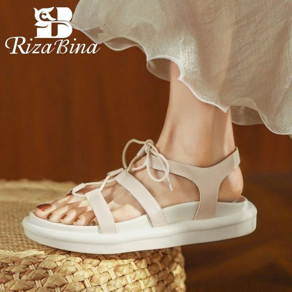 sandals rizabina fashion genuine leather women shoes platform cross strap gladiator summer female footwear size 34-40, Black
sandals rizabina fashion genuine leather women shoes platform cross strap gladiator summer female footwear size 34-40, Black