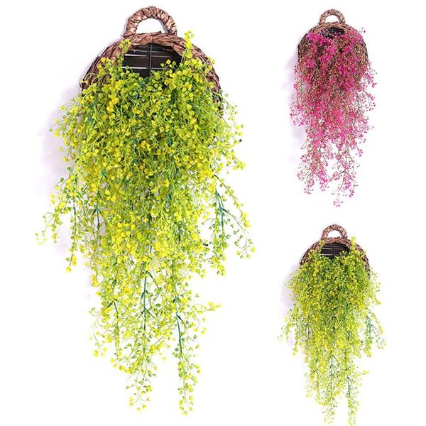 decorative flowers & wreaths 2pc artificial hanging vine flower vines plant with basket green pot planter container wall
decorative flowers & wreaths 2pc artificial hanging vine flower vines plant with basket green pot planter container wall