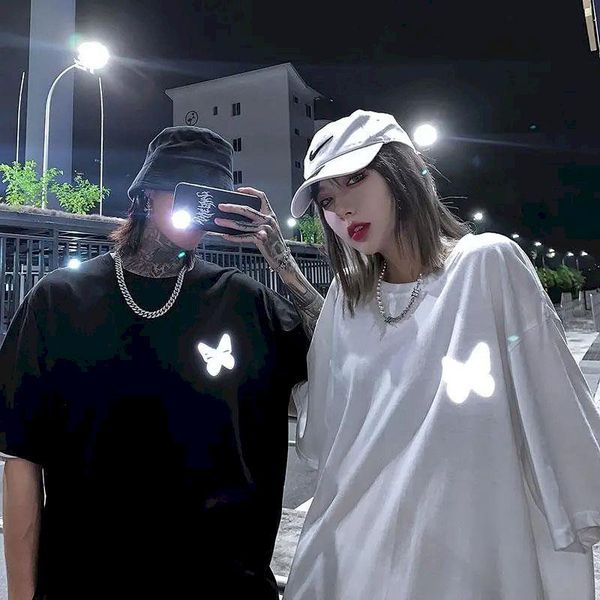 men's t-shirts t-shirt pure cotton couple summer niche design sense half-sleeved tide reflective butterfly print short-sleeved, White;black
men's t-shirts t-shirt pure cotton couple summer niche design sense half-sleeved tide reflective butterfly print short-sleeved, White;black