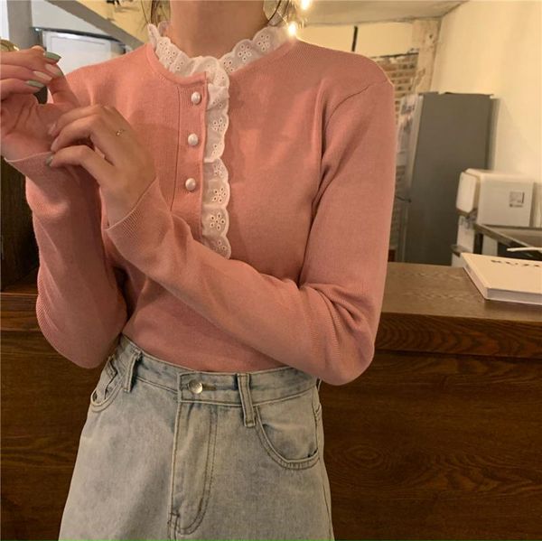 women's sweaters woman pullover spring autumn lace stringy selvedge stand collar slim fit knitted western style femme chandails 2022, White;black
women's sweaters woman pullover spring autumn lace stringy selvedge stand collar slim fit knitted western style femme chandails 2022, White;black
