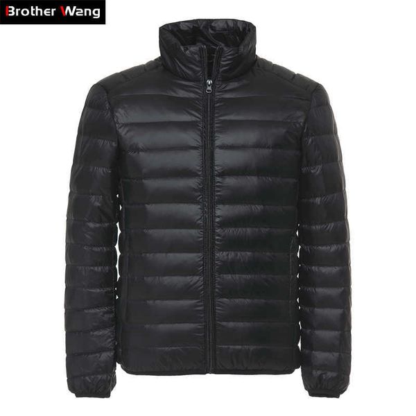 brother wang men's duck down jacket autumn winter men fashion casual light collar coat brand clothes black red navy 211015
brother wang men's duck down jacket autumn winter men fashion casual light collar coat brand clothes black red navy 211015