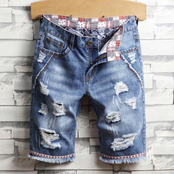 summer hole new street short jeans knee 2021 fashion pants mens straight vintage male length jeans psjmm, Black
summer hole new street short jeans knee 2021 fashion pants mens straight vintage male length jeans psjmm, Black