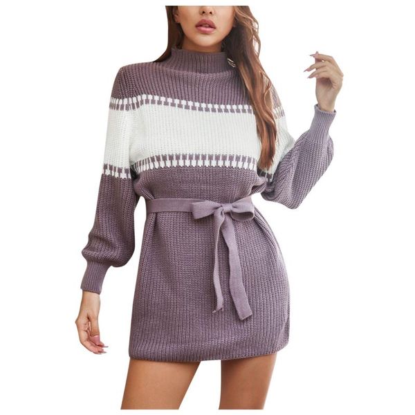 casual dresses winter ladies fashion knitted dress 2021 lantern sleeve half high neck elegant romantic dress woman block sweater, Black;gray
casual dresses winter ladies fashion knitted dress 2021 lantern sleeve half high neck elegant romantic dress woman block sweater, Black;gray
