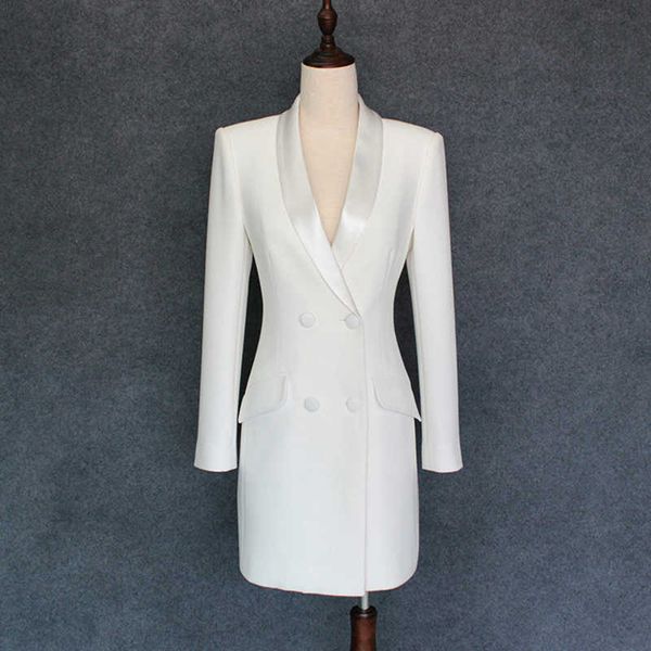 fashion runway designer dress women's long sleeve double breasted notched collar 210526, Black;gray
fashion runway designer dress women's long sleeve double breasted notched collar 210526, Black;gray