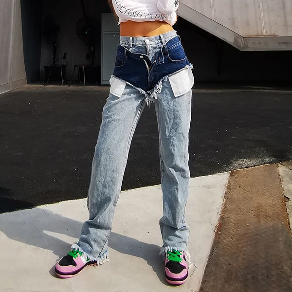 streetwear hole patchwork tassel jeans for women straight casual wide leg pants female fashion new clothing 2021, Black;white
streetwear hole patchwork tassel jeans for women straight casual wide leg pants female fashion new clothing 2021, Black;white