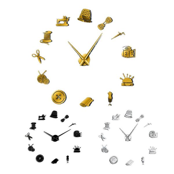 tailor shop decorative diy large wall clock for living room vintage sewing machine tools mirror giant clock wall sticker 47inch
tailor shop decorative diy large wall clock for living room vintage sewing machine tools mirror giant clock wall sticker 47inch