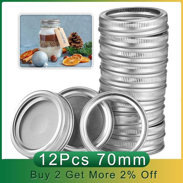kitchen storage & organization 12pcs regular mouth mason-type jar lids leak proof 70mm mason canning caps with wide drinking covers
kitchen storage & organization 12pcs regular mouth mason-type jar lids leak proof 70mm mason canning caps with wide drinking covers