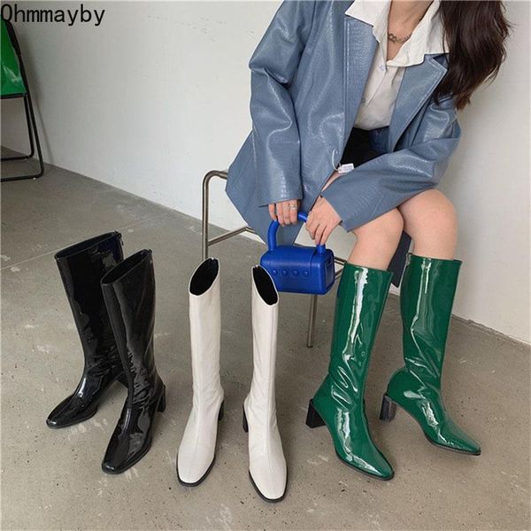 boots 2021 winter women knee high fashion round toe heel zipper patent leather ladies long booties black white woman shoes
boots 2021 winter women knee high fashion round toe heel zipper patent leather ladies long booties black white woman shoes