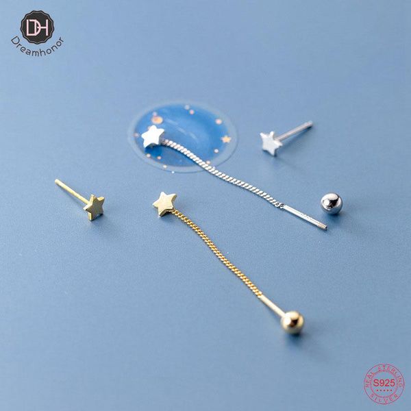 stud dreamhonor drop 925 sterling silver long chain star ball earrings for women birthday gifts, Golden;silver
stud dreamhonor drop 925 sterling silver long chain star ball earrings for women birthday gifts, Golden;silver