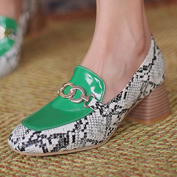 snake print mid-heel flop matching color metal shoes decoration red animal green seam texture conical moccasins thick m0nn, Black
snake print mid-heel flop matching color metal shoes decoration red animal green seam texture conical moccasins thick m0nn, Black